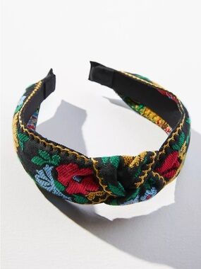 Embroidered Botanical Headband